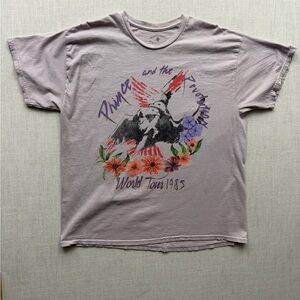 Graphic Prince Band T-Shirt with Floral Design